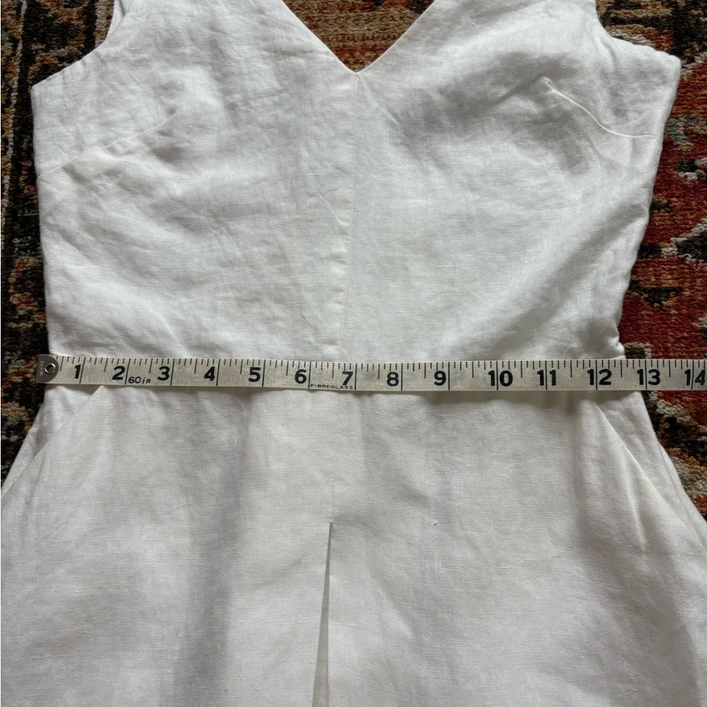 Gap 100% Linen Fit & Flare Preppy Sleeveless Dress size 0P - Picture 11 of 12